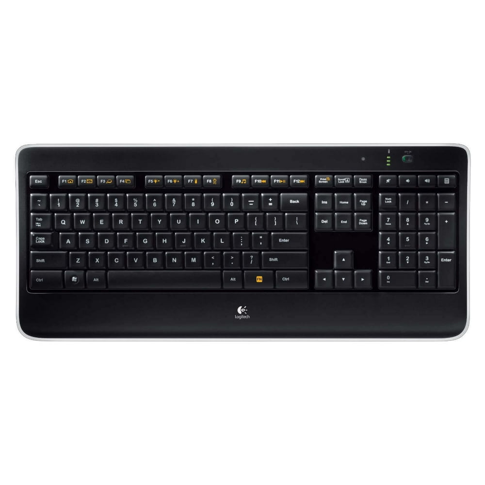 Refurbished Logitech K800 2.4GHz Wireless Keyboard USB Illuminated Black 920002359