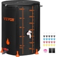 thumbnail image 1 of VEVOR Collapsible Rain Barrel, 100 gallon Large Capacity, PVC Rainwater Collection System Including Spigots and Overflow Kit, Portable Water Tank Storage Container for Garden Water Catcher, Black, 1 of 9