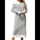 thumbnail image 2 of Vestido Tipo Suéter para Mujer, Tejido Holgado, A Rayas, Elegante, para Otoño e Invierno. L, 2 of 9