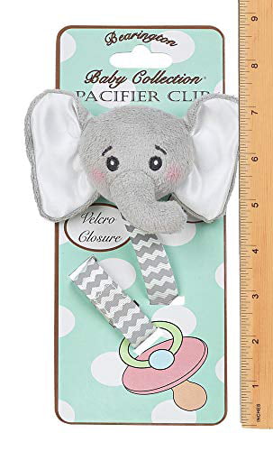 Elephant Embroidered Pacifier Clip for Baby