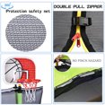 thumbnail image 6 of iRerts 65" Trampoline for Kids Toddlers Boys Girls, Small Trampoline with Basketball Hoop, Rubber Ball and Safety Enclosure Net, Kids Mini Trampoline for Indoor Outdoor Birthday Gifts for Kids Age 1-8, 6 of 7