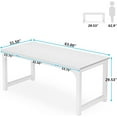 thumbnail image 5 of Tribesigns 63"L x 31.5"W Executive Desk Meeting Table, Large Computer Desk Workstation for Home Office, White, 5 of 9