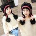 thumbnail image 3 of Eltusu Girls Thermal Beanies, Warm Ears Flaps Soft Comfy Winter Hats Black Size Free Size, 3 of 5