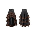 thumbnail image 3 of Womens Gothic Steampunk Skirt Victorian Asymmetrical High Low Dress High Waist Pirate Midi A-Line Skirt Renaissance Style Falda, 3 of 4