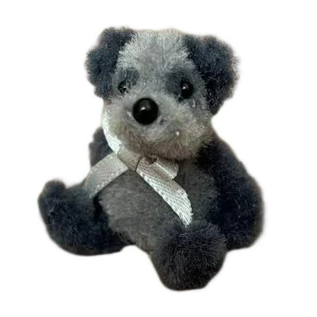 Mini Ours Poupée Col Nœud Chapeau Rouge Modèle Animal Adorable Décoration Miniature Accessoires Peluche Jouet Maison de Poupée Peluche Fête