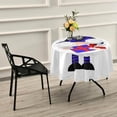 thumbnail image 7 of SKYSONIC Blue Buffalo Plaids Gnome Round Tablecloth 60inch Indoor Wrinkle Free, Valentine Gift Circular Lace Table Cover Washable for Kitchen Dining Decor, 7 of 7