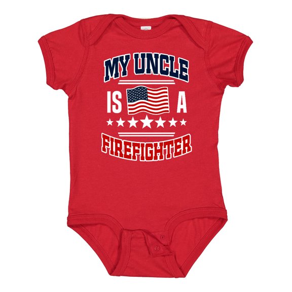 Inktastic My Uncle is a Firefighter Nephew Boys or Girls Baby Bodysuit