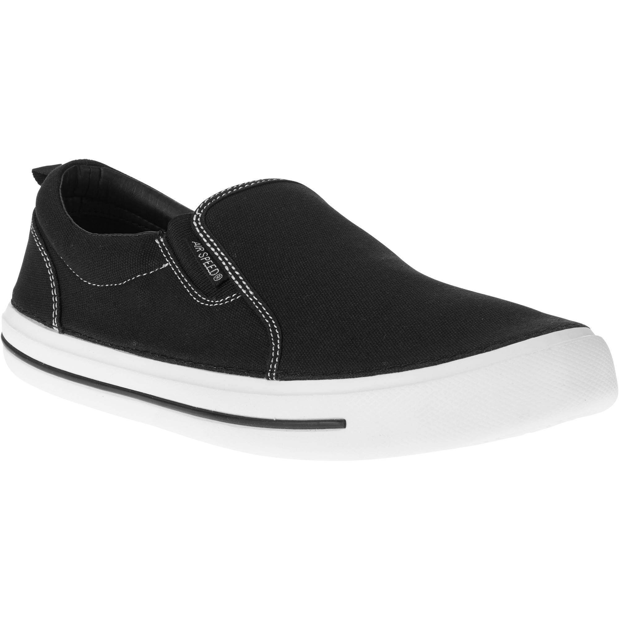 black slip on canvas