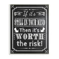 thumbnail image 1 of Stupell Industries Risk Black and White Inspirational Word Chalk Drawing Design Wall Plaque Art by ALI Chris, 1 of 3