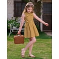 thumbnail image 5 of IWEMEK Little Girl Dresses Durable Lapel Collar Jean Dress Coffee Summer Dressy Cool Girls Clothing Regular Fit 2025, 5 of 9