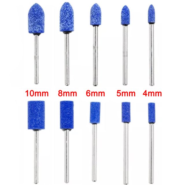 Cabezal de pulido de 10 Uds., cabezal de rueda montado abrasivo para herramientas eléctricas rotativas Dremel, rueda de piedra de molienda eléctrica, accesorios Dremel
