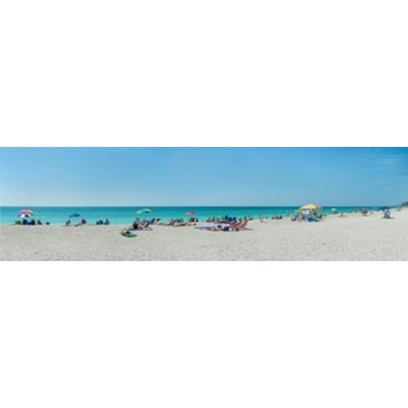 People on the beach Venice Beach Gulf Of Mexico Venice Florida USA Poster (Best Beaches On Gulf Of Mexico Florida)