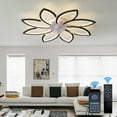 thumbnail image 2 of Mintazer 35.4" Modern Ceiling Fan with Remote Control, Modern Dimmable Flower Shaped, 6-Speed Adjustable 3-Color Temperature LED Lights with Fan for Bedrooms & Living Rooms, 2 of 7