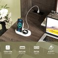 thumbnail image 2 of Gymax Computer Desk w/Hutch 2 Power Outlets USB & Type-c charging Ports 3 Shelves, 2 of 6