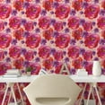 thumbnail image 2 of Ambesonne Floral Inspiration Peel & Stick Wallpaper for Home, Exotic Garden, 13"x36", Paprika Purple Rose, 2 of 5