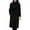 Black, variant on Women's Solid Color Long Wool Blend Coat, Mid-Length Trench Coat, Casual Long Sleeve Outerwear for Women Black XL