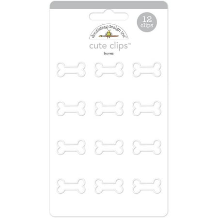 Doodlebug Cute Clips 12/Pkg-Bones