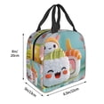 thumbnail image 3 of Sikiie Kawaii Sushi Characters Delight Lunch Bag for Women & Men Adult Insulated Lunch Box, Food Lunch Containers Lunch Tote Bags for Work, Travel, Outdoor, 3 of 8
