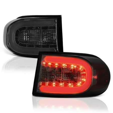 Fj Cruiser Off Road Lights (VIPMotoZ 2007-2015 Toyota FJ Cruiser Neon Tube Off-Road Smoke Lens Tail Lights, Driver & Passenger)
