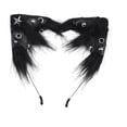 thumbnail image 1 of Diadema con orejas de gato para Halloween, accesorio decorativo de moda para mascaradas Negro, 1 of 8