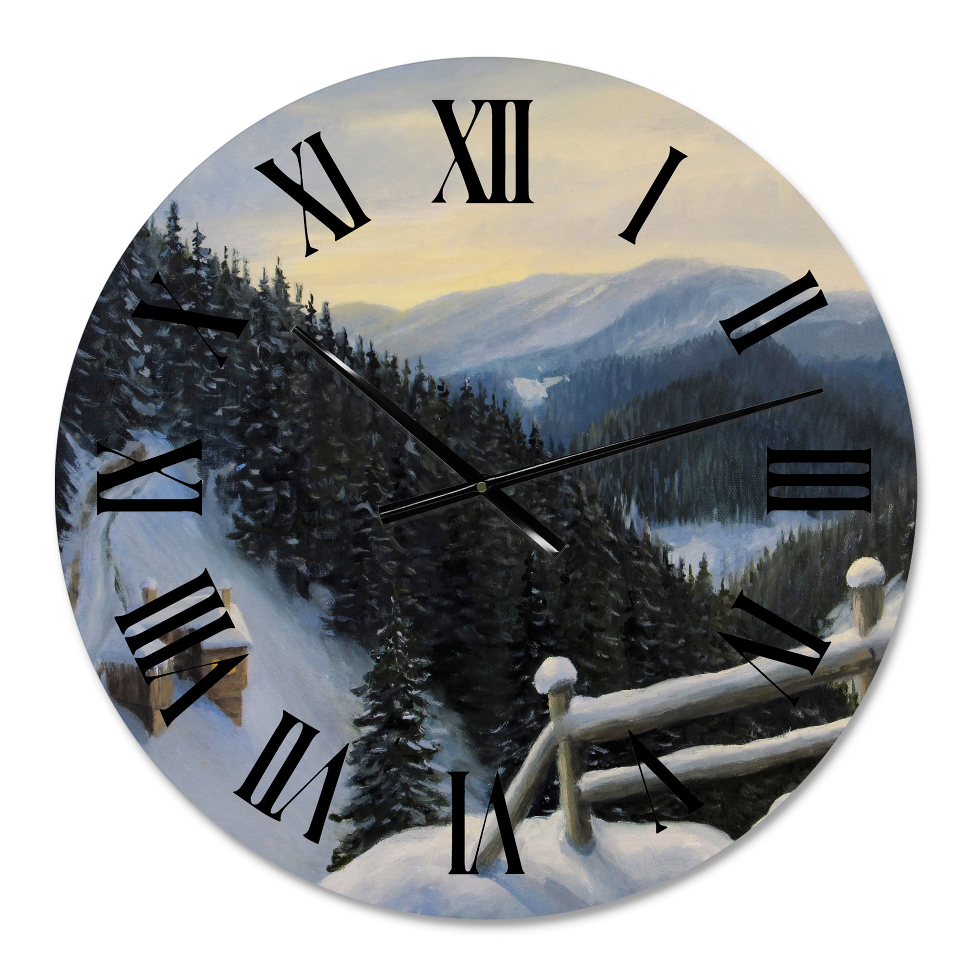 Designart 1 in Quartz Traditional Wall Clock
