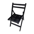 thumbnail image 4 of Set of 4 Foldable Style Party Chairs, Folding Wood Chairs, Wooden Slatted Seat for Dining Room Kitchen Balcony Wedding Occasion Events,Black, 4 of 9