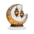 thumbnail image 2 of Adorno Eid Mubarak, decoración lunar de Ramadán, 2D, ligero, creativo, decorativo para mesa Estilo B, 2 of 9