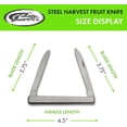 thumbnail image 3 of SZCO 4.5 Inch 2 Blade Harvest Fruit Knife Stainless Steel Folding Knife with Serrated & Plain Blades, Nylon Sheath, Utility Pocket Knife, 3 of 5