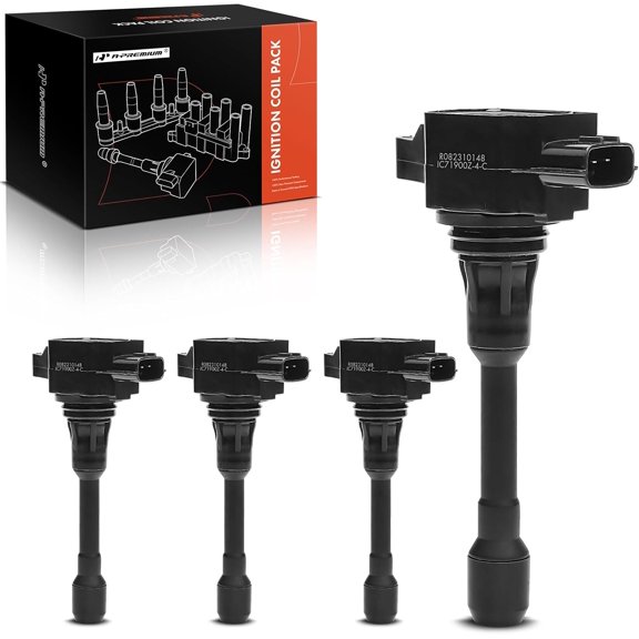 A-Premium Engine Ignition Coils Compatible with Nissan Versa 2012-2019 Versa Note 2014-2019 1.6L 1.8L Petrol 4-PC Set