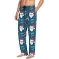 thumbnail image 4 of GZHJMY Christmas Santa Pajama Pants for Men, Lounge Pants Lightweight Men Pajama Bottoms with Drawstring Pockets, Christmas New Year Birthday Gifts, Medium, 4 of 6