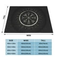 thumbnail image 4 of XMXT Flannel Throw Blanket for Couch, Dark Rune Pattern Bed Sofa Decor Blankets for Home Bedroom, 60 x 50 inches, 4 of 9