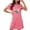 Hot Pink, variant on Zorckvet Womens Valentine Nightgowns Dressy Sleepshirts Short Sleeve Plus Size Comfy Crewneck Nightshirts for Women Soft