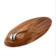 thumbnail image 1 of Nambe - Swoop Cheese Board With Knife 21", 1 of 4