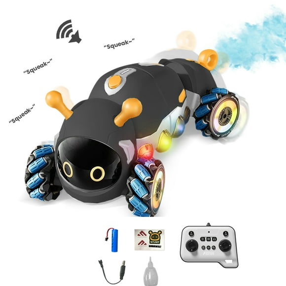 RC Stunt Car Remote Control Toys with Sound of Insects,LED,Spray and Drift,RC Toys for Kids Boys Girls Gifts