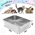 thumbnail image 2 of Extra Large Stainless Steel Cat Litter Box with High Sides, Open Metal Litter Pan Easy to Clean, Non Stick Proof Non Slip for Indoor Cats, Silver, 2 of 6