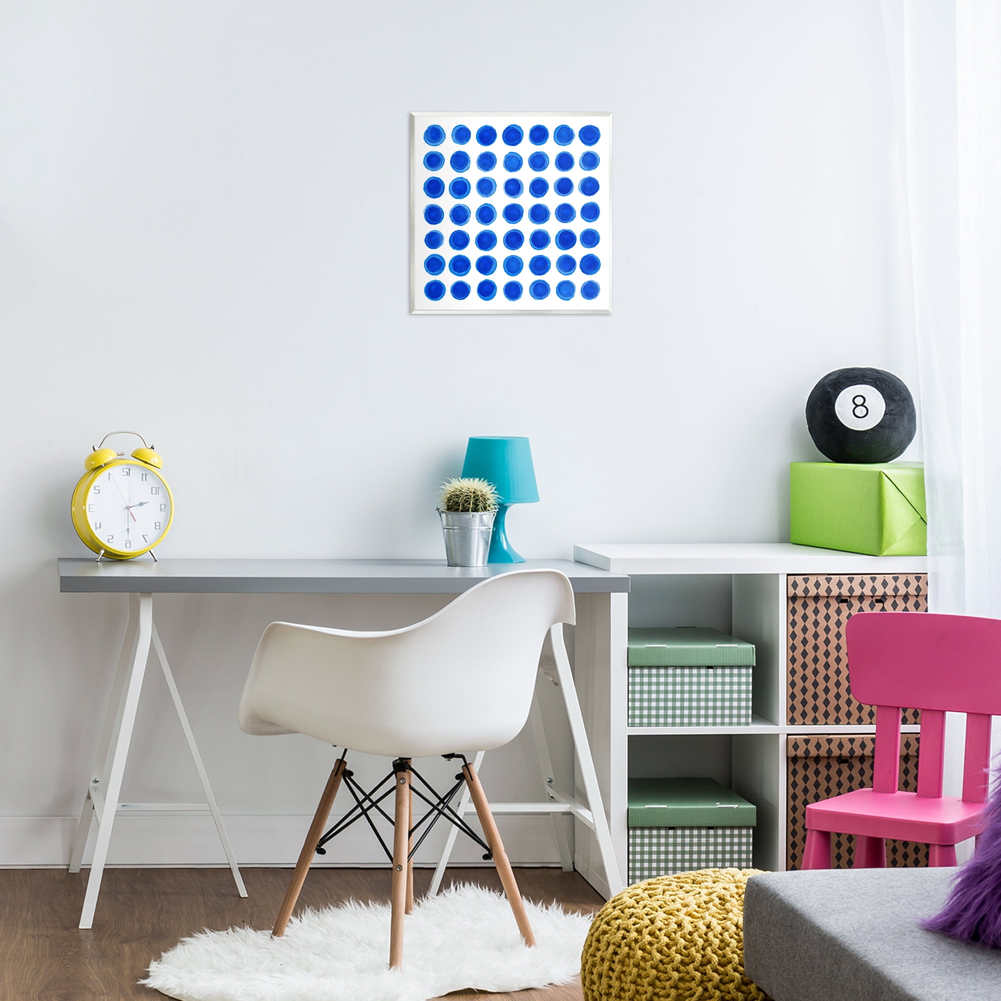 Stupell Industries Blue Dots Uniform Pattern Wall Plaque Art, design by Martina Pavlova