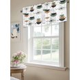 thumbnail image 4 of Boho Geometric Valances for Windows, Rod Pocket Kitchen Valance Curtains - Soft & Washable Small Window Treatment for Living Room, Bathroom, Bohemian Orange Sage Green Color Block 54x18inch, 1 Panel, 4 of 9