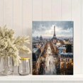 thumbnail image 2 of Paris Cityscape Oil Painting Canvas Print Home Hotel Hallway Wall Art, 2 of 8