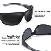 Polarized Sports Sunglasses for Men UV400 Protection Anti-Glare with Adjustable Strap for Fishing & Driving