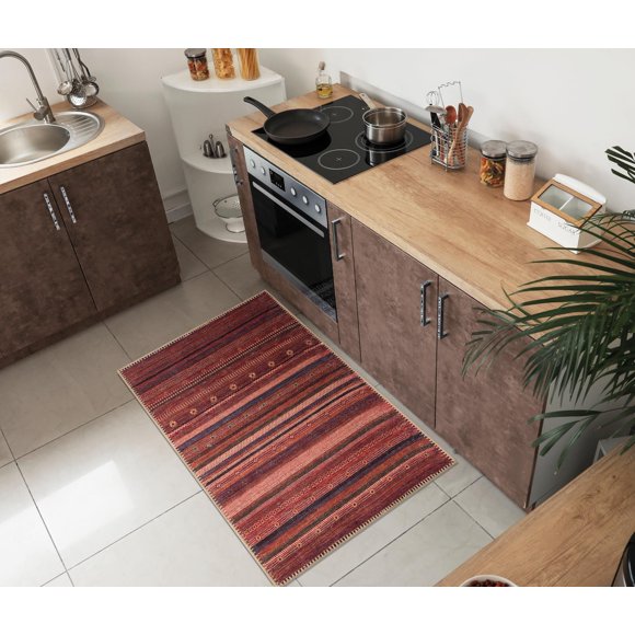 Alfombra Keen Home Design vintage marroquí de 60 x 90 cm, lavable