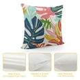 thumbnail image 4 of HENGT Tropical Pillow Covers Summer Hawaiian Style Coral Orange Aqua Blue Green Leaf Print Decorative Throw Pillows Outdoor Modern Decorations Pillow Cases for Couch Sofa Bed Decor, 4 of 5