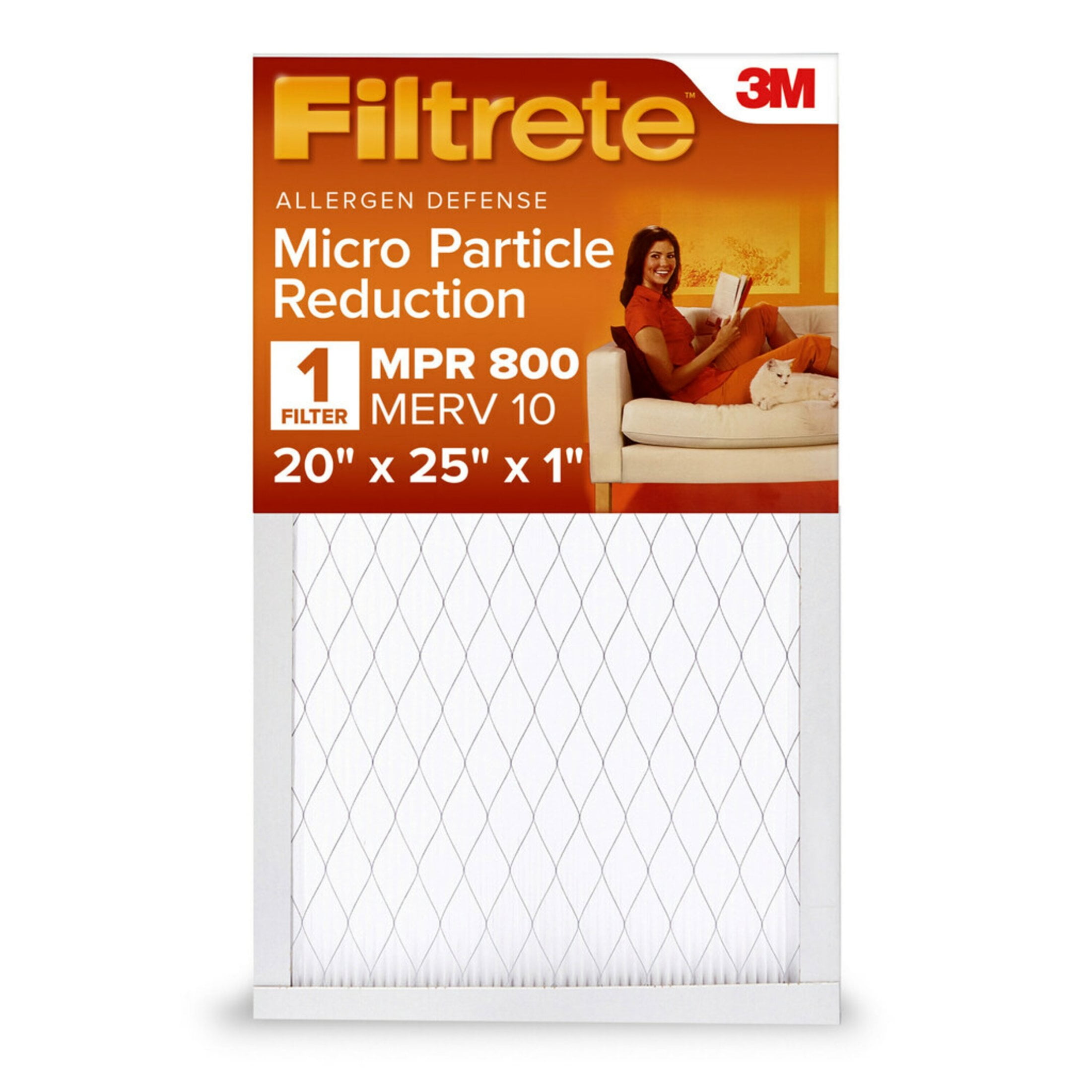 Filtrete 20-in W x 25-in L x 1-in MERV 11 1085 MPR Allergen Defense Extra Electrostatic Pleated Air Filter (4-Pack) 1203-4 at Filtrete 20-in W x 25-in L x 1-in MERV 11 1085 MPR Allergen Defense Extra Electrostatic Pleated Air Filter (4-Pack) 1203-4 at