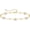 Pearl Flower Bracelet, variant on Gold Pearl Beaded Bracelet for Women, 14K Gold Plated Jewelry Set With Paperclip Link Chain, Trendy Stack Bracelets
