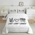 thumbnail image 2 of jejeloiu Ballet Shoes Queen Comforter Set,Ballet Dance Lover Bedding Sets,Girls Ballerina Bedding Comforter Set For Giorls Teens,Luxury Bedroom Decor Reversible,3pcs, 2 of 8