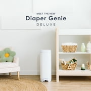 Diaper Genie Infant Deluxe Pail with 9 Easy Roll Bags, White