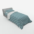 thumbnail image 3 of Ambesonne Moroccan Bedding Set 4 Pcs, Circular Oriental, Queen, Cream and Dark Sky Blue, 3 of 3