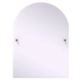 thumbnail image 4 of Shadwell Collection Frameless Arched Top Tilt Mirror with Beveled Edge in Satin Brass, 4 of 5
