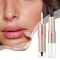 thumbnail image 4 of 2 in 1 Dual-Ended Lip Liner Lipstick & Gloss Kit, Nude Peach Juicy Lip Mirror Effect, Velvet Matte Lip Liner Smooth Buildable Glass Quick Fuller Lip Plumping Set for Women, 4 of 6