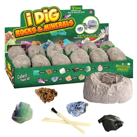 

NUOLUX 1 Set Natural Mineral Stone Collection Stone Specimens Children Digging Toy