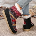 thumbnail image 5 of Roncen Women's Fashion Casual Snow Boots - Ethnic Print Platform Winter Warm Fluffy Lined Knee High Boots with Slip-Resistant Sole for Cold Weather, 5 of 8
